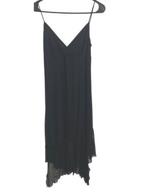 Vintage Be Smart Black Asymmetrical Dress Size 7/8 Y2K Whimsygoth Goth